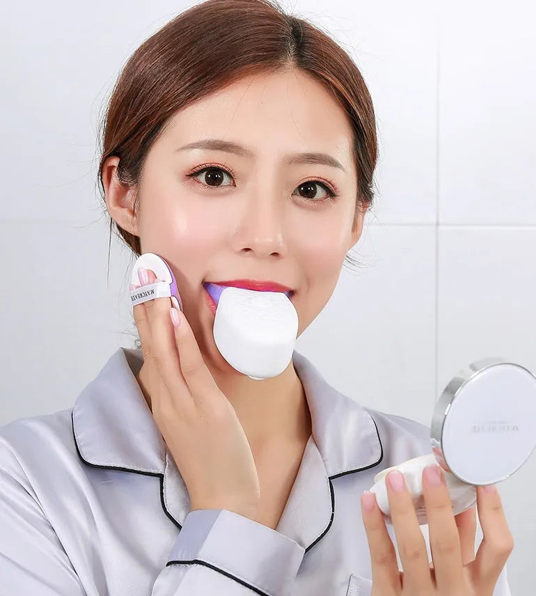 Automatic U-type electric toothbrush with 360-degree silicone head, three modes, USB charging, IPX7 body, white black pink blue