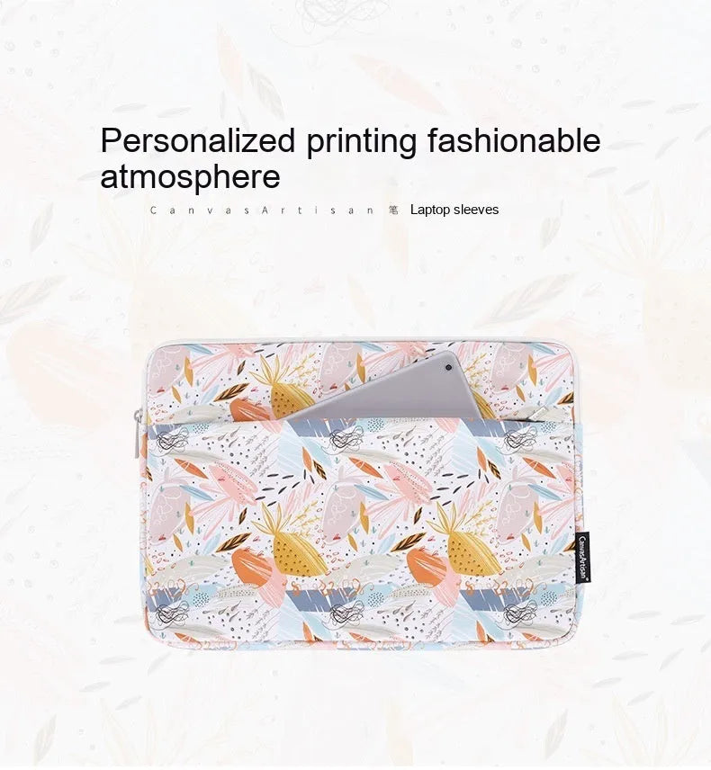 White waterproof PU leather laptop inner bag for 14 inch computers with anti-seismic protection