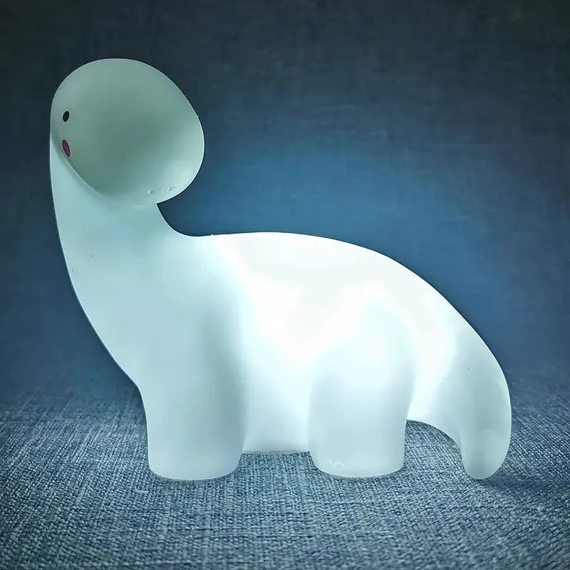Cartoon enamel LED bedside lamp in Cloud Blue, 12x8x8cm, for children's room decoration