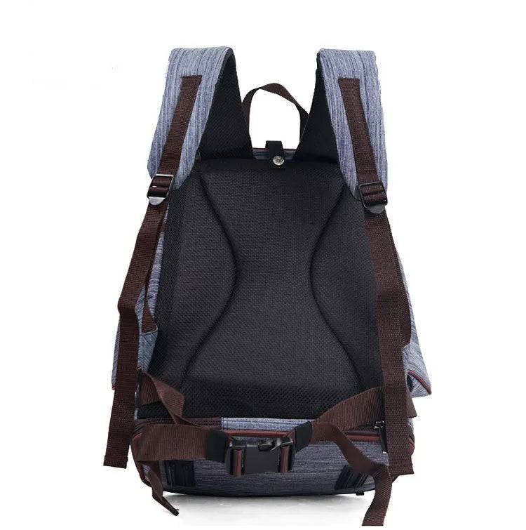 Blue pet dog backpack in Oxford cloth and hexagonal mesh for small pets up to 15 jin