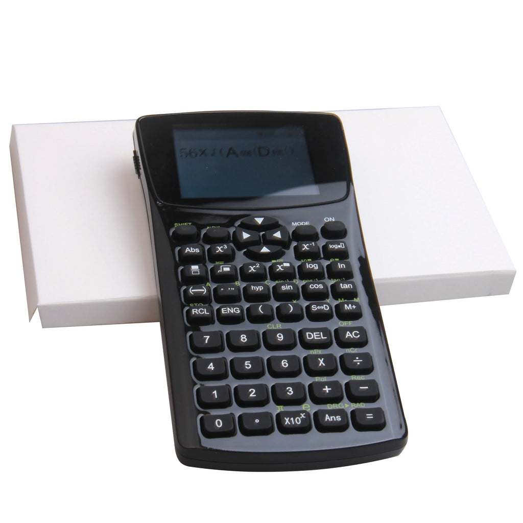 Black multifunctional e-book reader with 2.8cm x 3.3cm screen showing multilingual interface