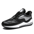 Men's casual summer shoes in Space Black colour with rubber sole and air cushion design.