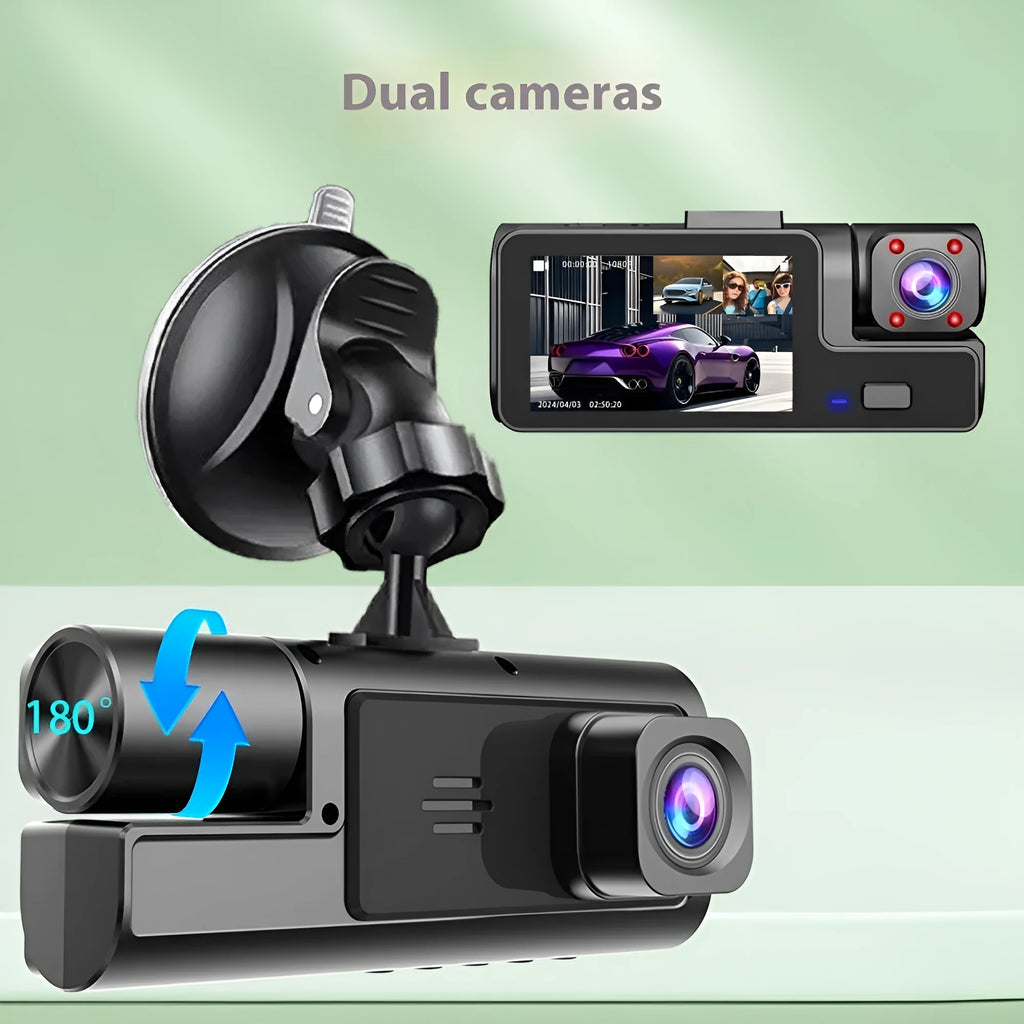 Front or rear car WiFi driving recorder with 2.0 inch screen on dashboard