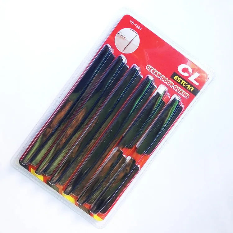 White plastic car door edge protection strips for preventing scratches and dents