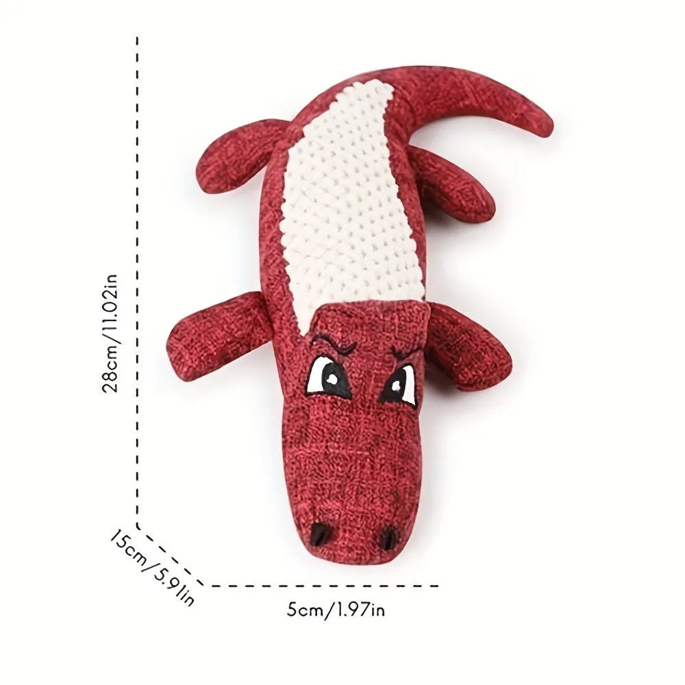 Blue corn cob plush pet toy with grid pattern for dogs and cats to chew