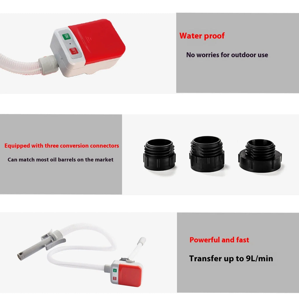 Portable FN901 oil extractor pump for oil, gasoline, urea and water transfer with dry battery operation