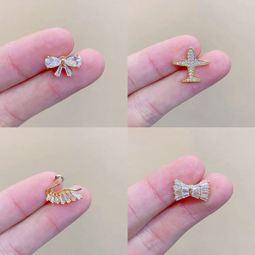 Japanese cute geometric brooch for women in electroplated copper with six colour options