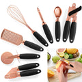 Stainless steel kitchen gadgets 7 piece set with bottle and can openers in a boxed black, white, grey, or dark blue set