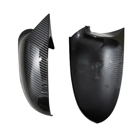 Volkswagen Sagitar car mirror reflector shell pair in horn bright black plastic