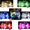 12-metre copper wire LED string light with battery box and 120 bulbs in various colour options