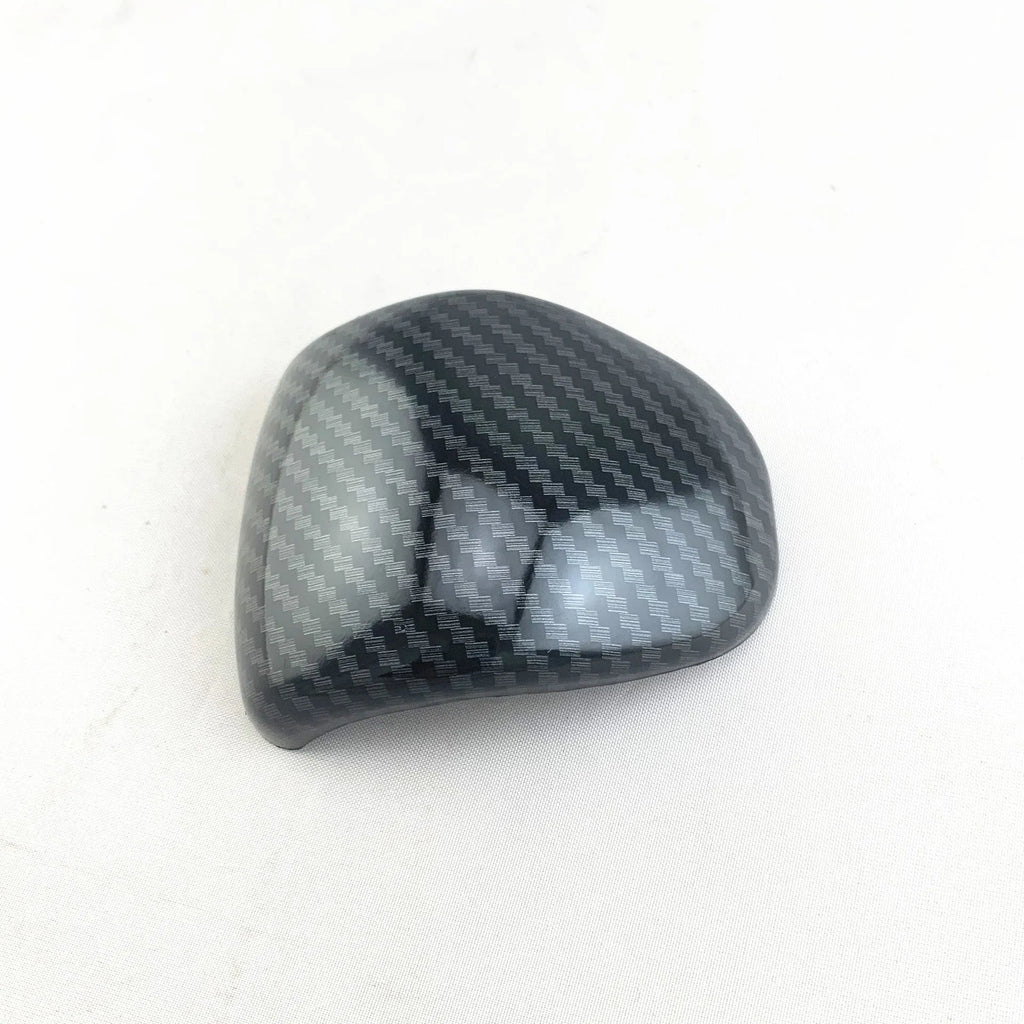 Black carbon fibre pattern gear shift cover for car interior modification