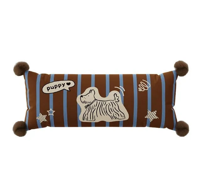Cartoon animal printed sofa cushion pillow in blue, brown, or white colour