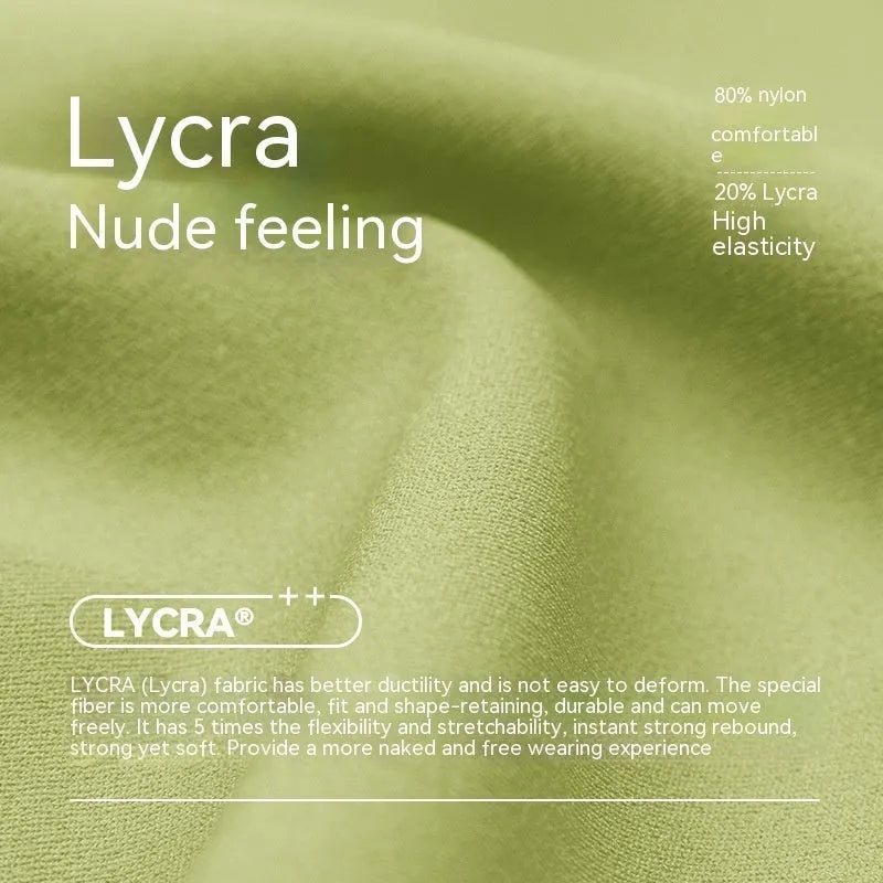 Women's high waist Lycra yoga shorts in leaf green colour, short length for fitness.