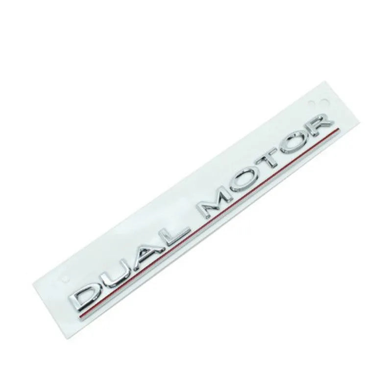 ABS plastic performance bumper sticker for Tesla Model 3 in matte black with red stripes