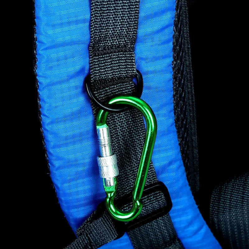 Large capacity Oxford cloth travel backpack with computer pocket available in multiple colours like black, blue, and red