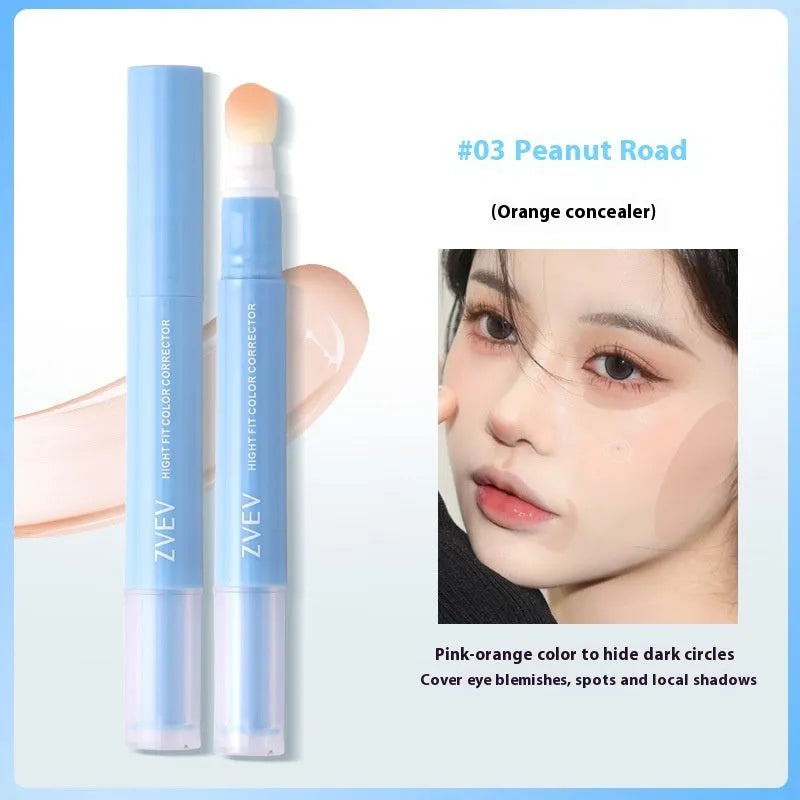 Concealer pen with sponge brush applicator and three colour shade options.
