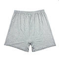 Solid colour men's modal boxer shorts with high waistband, shown in dark grey.