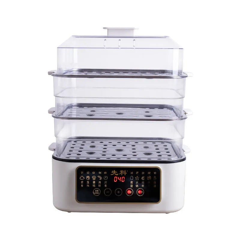 28LPC cooking integrated electric steamer with stainless steel rack showing 420x280x250mm dimensions