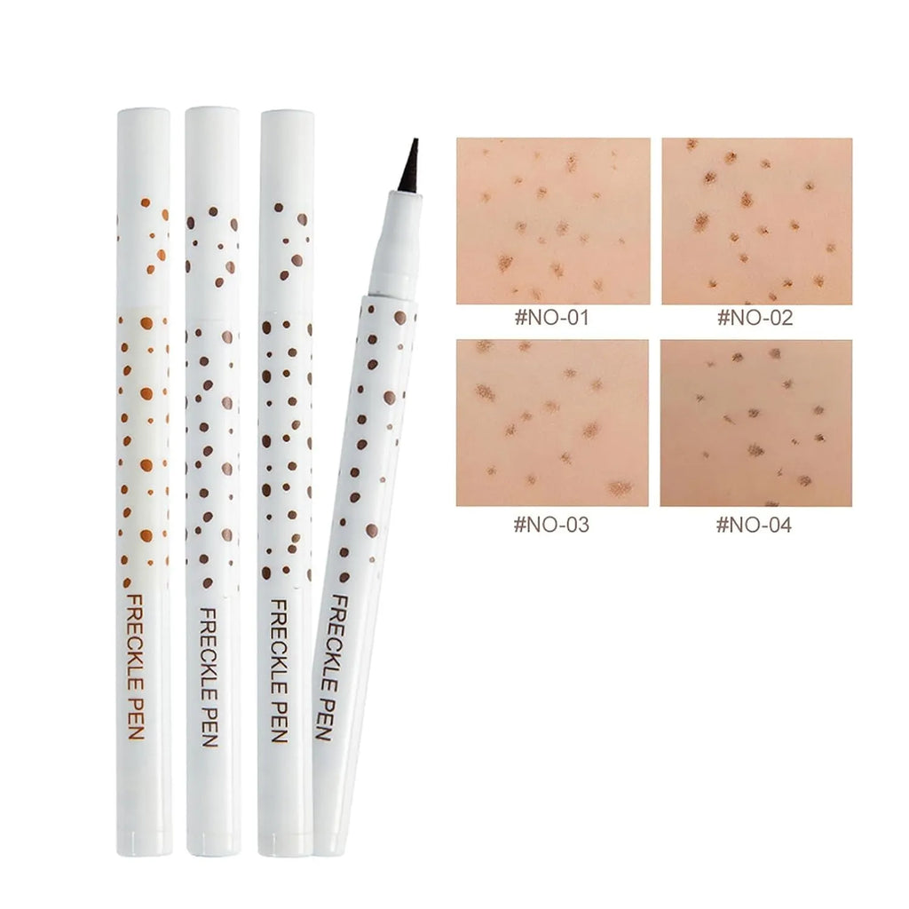 Dark brown waterproof freckle pen with precision tip for natural-looking faux freckles