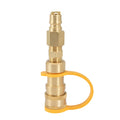 Brass gas propane conversion charging connector with 3/8 inch thread