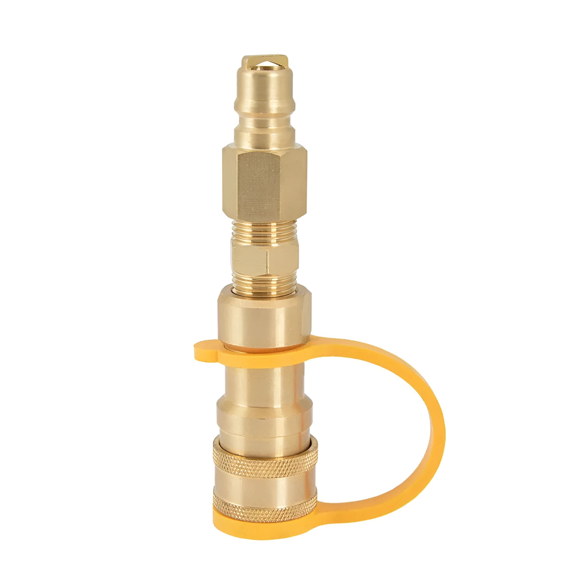 Brass gas propane conversion charging connector with 3/8 inch thread