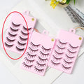 Manga style false eyelashes set showing natural wispy 007, 008 and 009 styles for anime cosplay