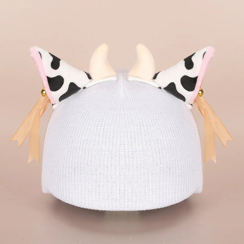 Plush cartoon character ski helmet decoration with elastic headband in assorted designs