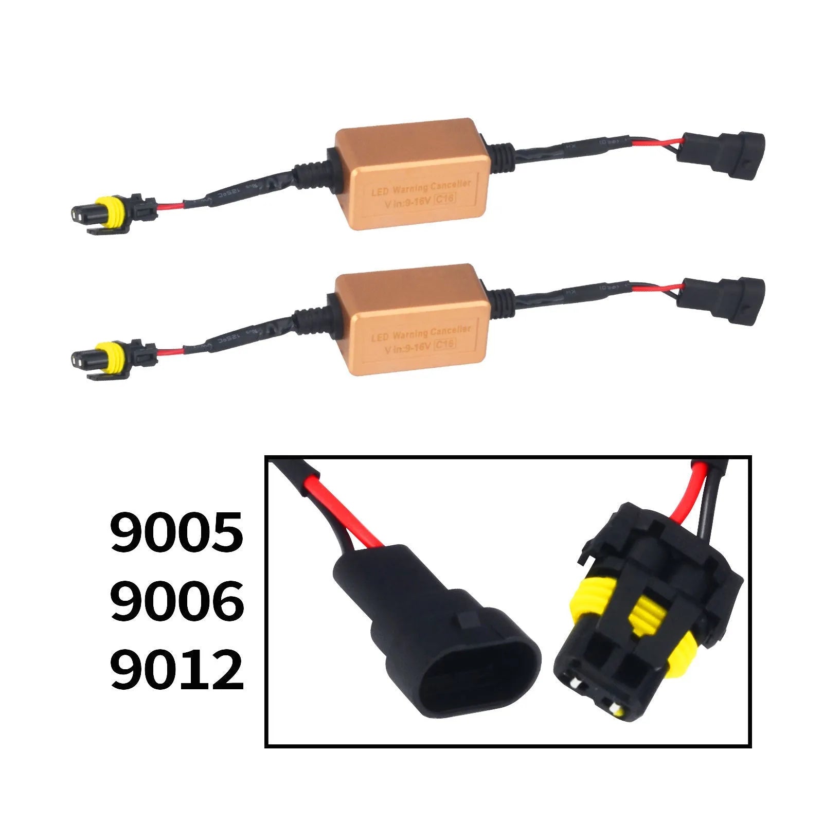 Black alloy LED car headlight Canbus decoder for H4 H7 H11 compatibility