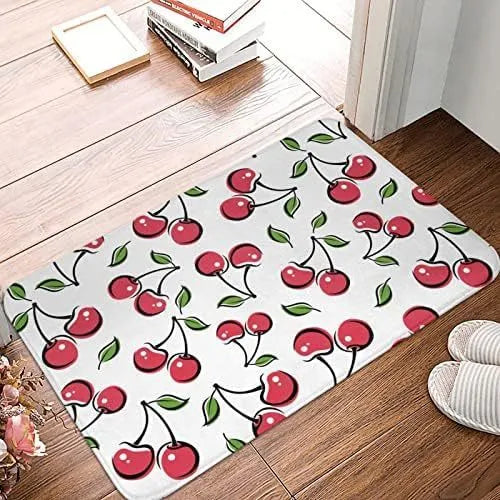 Square flannel floor mat in modern simplicity style with coastal starfish print design