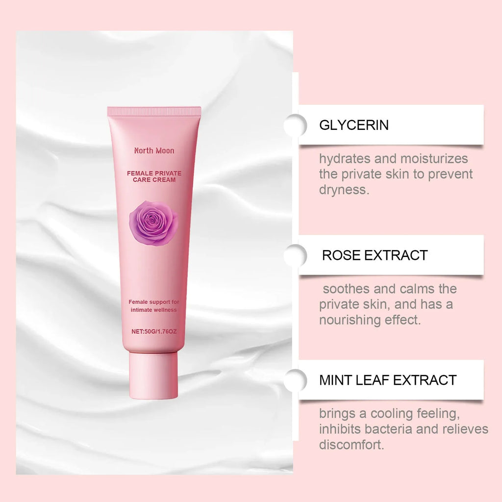50g tube of daily moisturising cream for dry skin with glycerol and rose extract formula