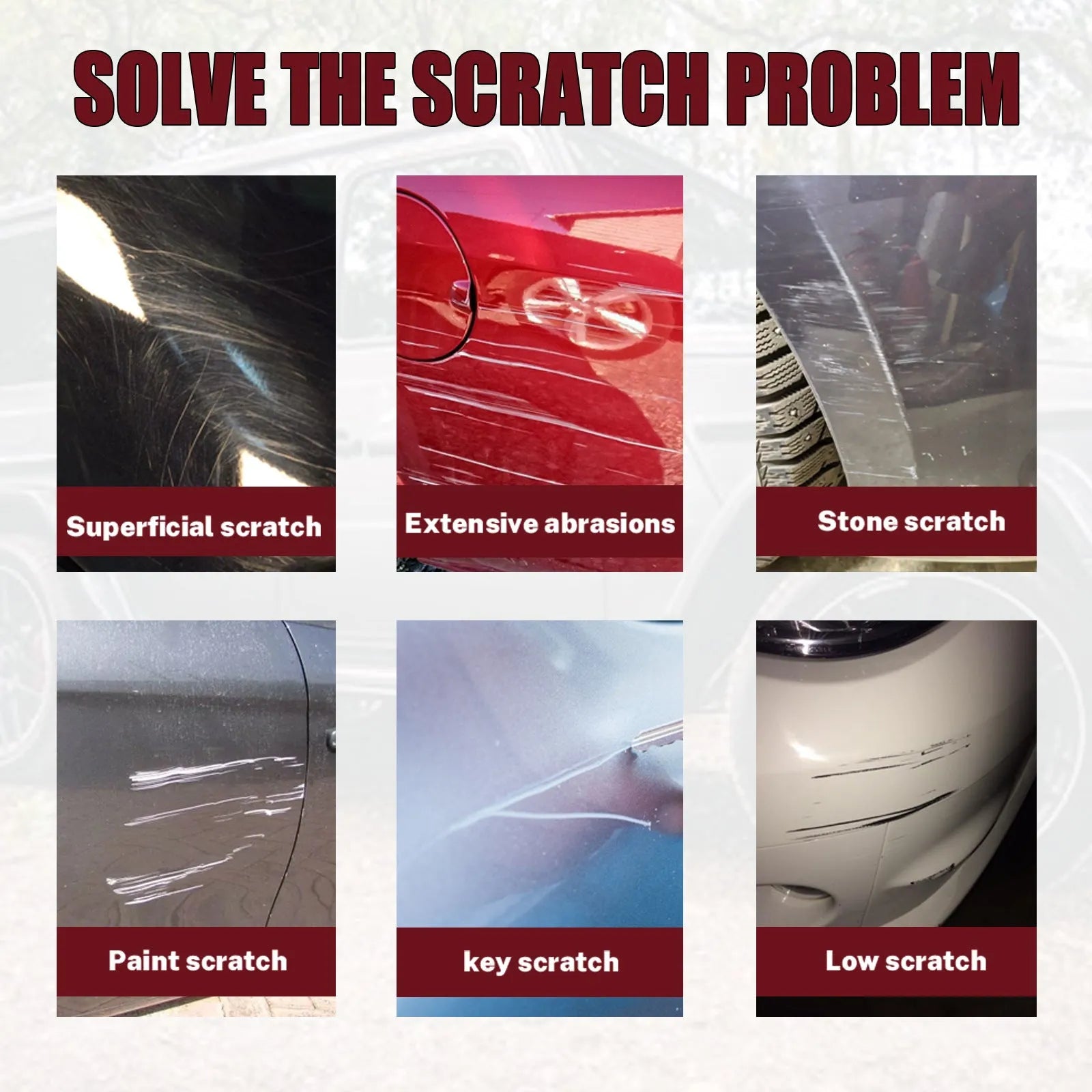 60ml car scratch repair wax kit with applicator for paint surface scratch polishing