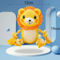 Lion and monkey stuffed squeaky dog toys with soft plush material and internal squeakers for medium to large breed dogs