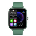 Smartwatch with 1.54-inch full touch screen, TPU wrist strap, Bluetooth calling and music playback, available in black, green, and pink