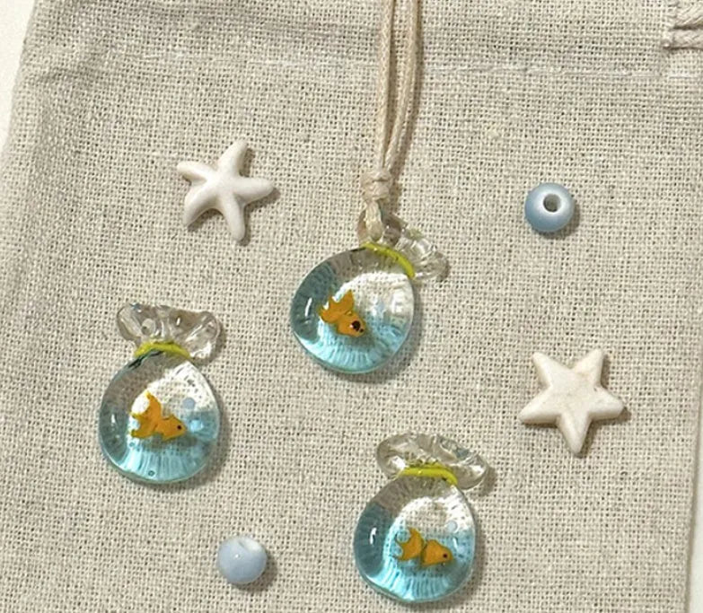 Women's skirt and joker design pendant necklace with coloured glaze on cotton linen clavicle chain