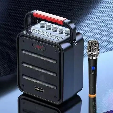 Portable 40W subwoofer speaker with lithium battery, 4-inch or 6.5-inch size, for karaoke and square dance
