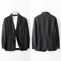 Men's casual linen suit jacket in loose fit with long sleeves available in five colours