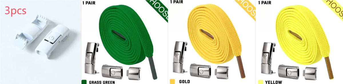 8mm widened flat elastic shoelaces with press lock mechanism in black and white for sneakers