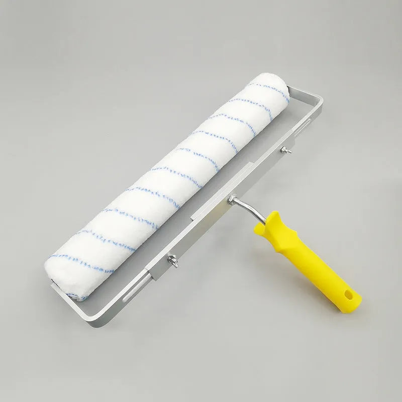 18-inch paint roller kit with short, medium, and long hair brush heads on an engineering plastics handle