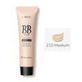30ml bottle of BB cream showing nine shade options from light ivory to dark brown.