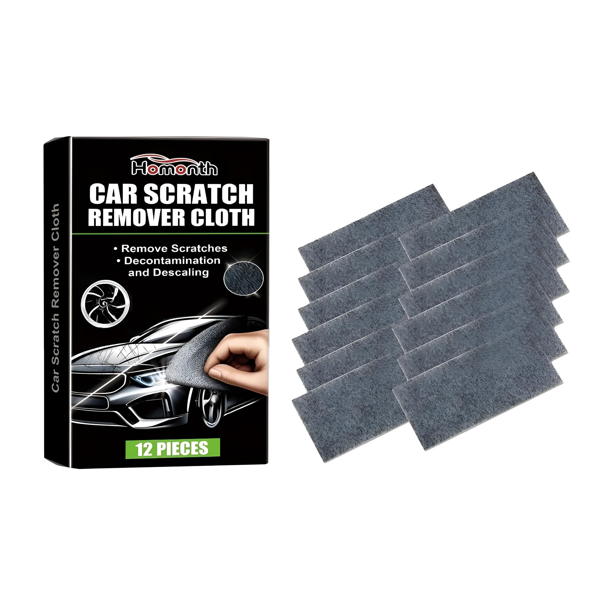 12-pack car scratch remover cloths chemical fibre 20x10cm for paintwork touch-up