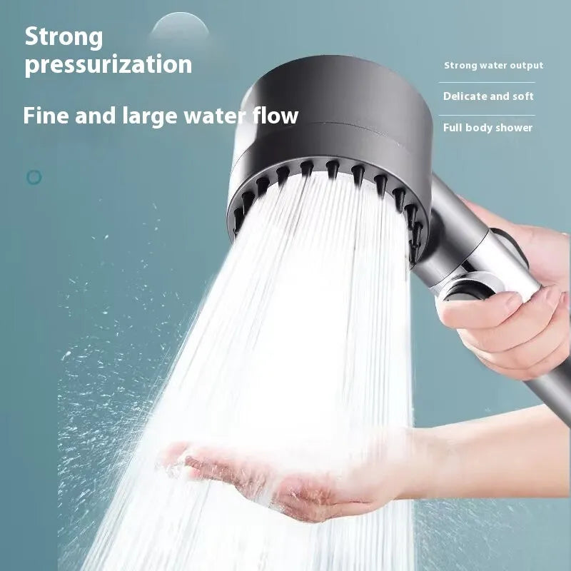 Portable strong boost bathroom shower head with three adjustable spray functions