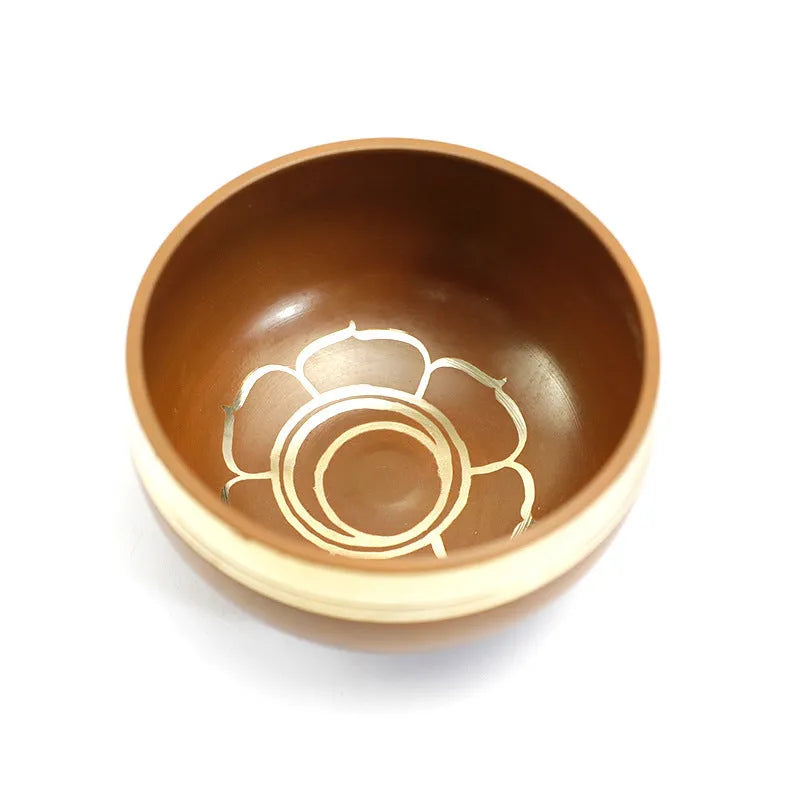 Handmade colourful Tibetan singing bowl meditation percussion instrument 7.8cm diameter