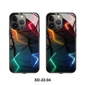 Luminous mechanical style iPhone case in tempered glass and TPU protective shell