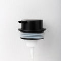 ABS plastic facial cleanser foam pump with large dispensing head in gold finish