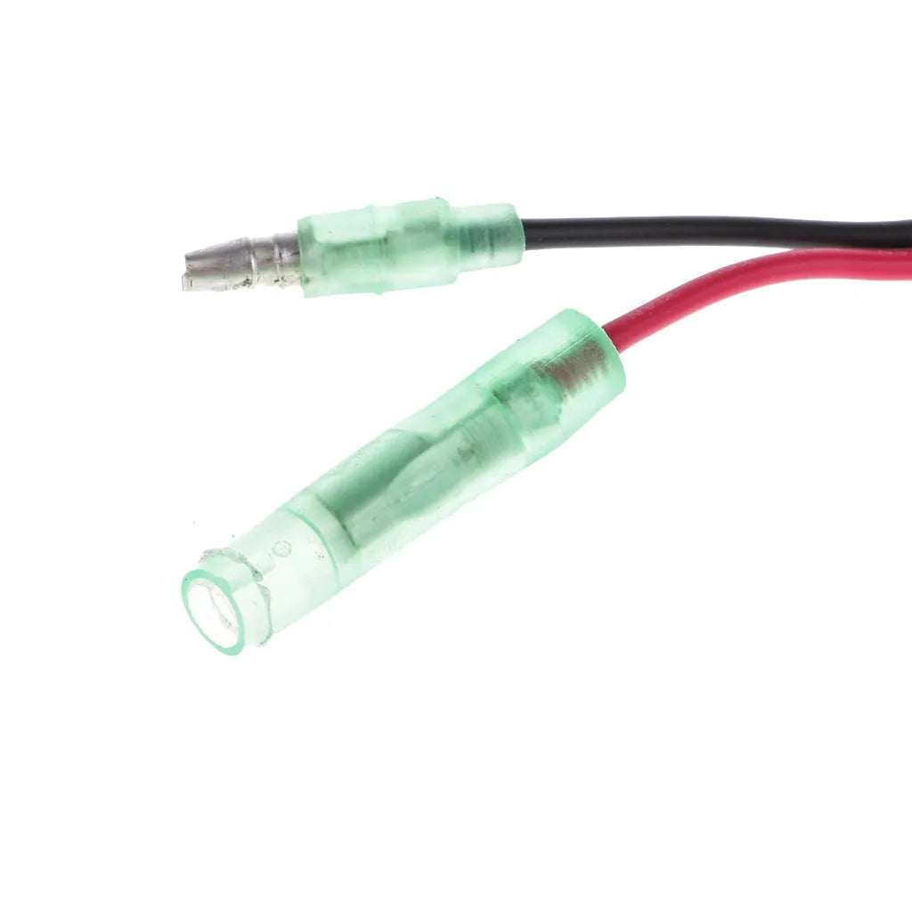 YAMAHA outboard motor kill switch with red plastic body and coiled safety lanyard.