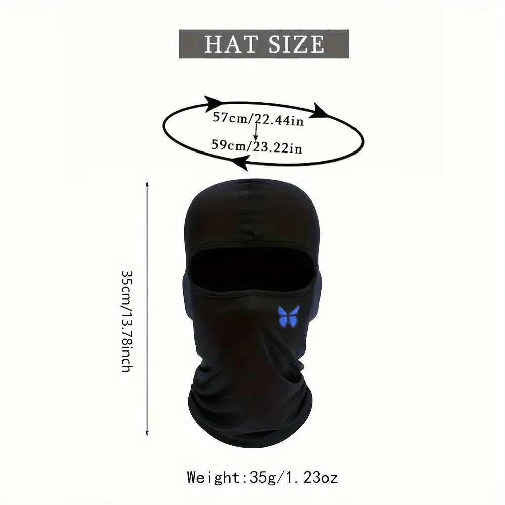 Breathable polyester sleeve cap with no-roof crown, butterfly element, available in eight colours.