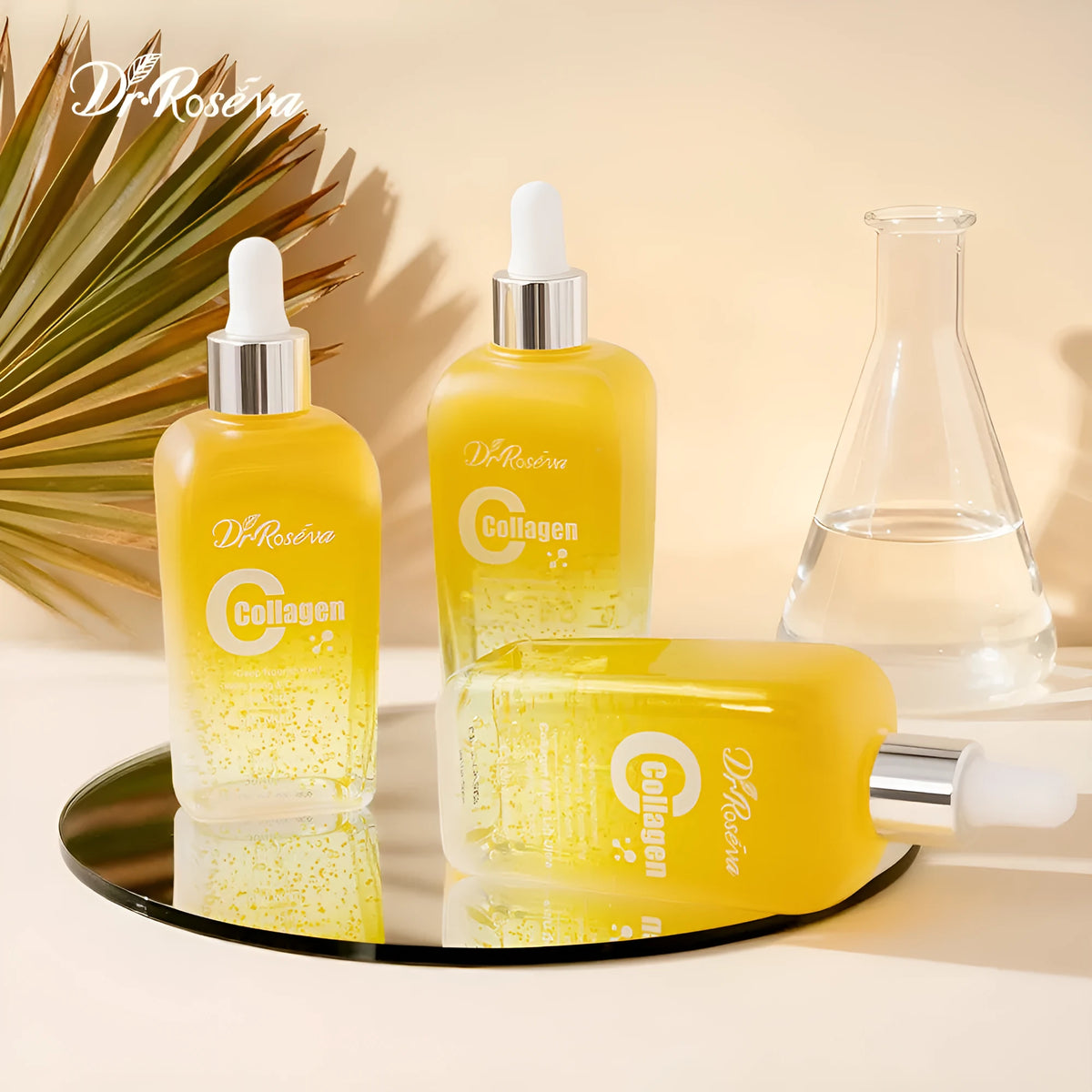 DR.ROSEVA Face Collagen Multi-Lift Ultra Toner 228g bottle with niacinamide and collagen for anti-aging and whitening.