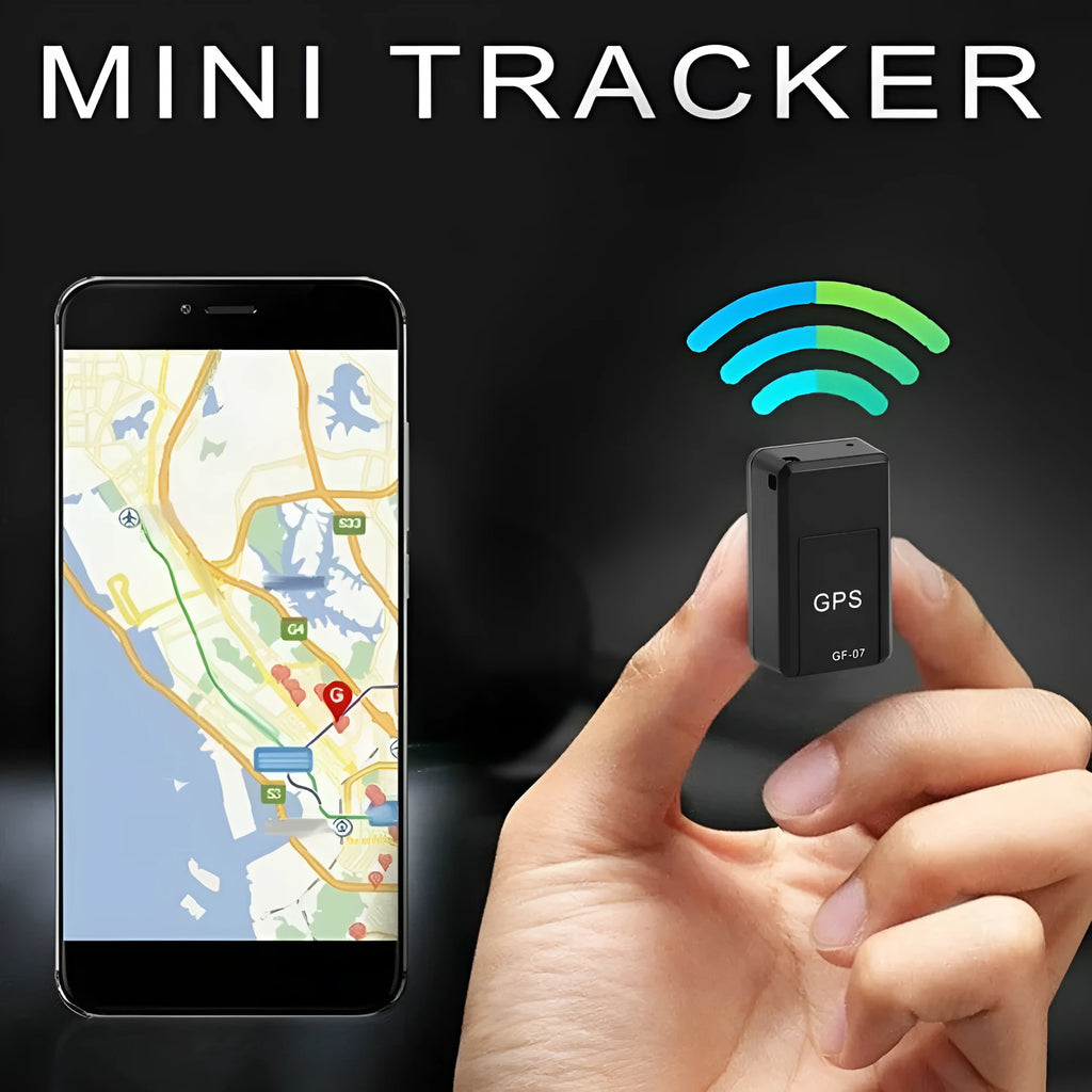 Black mini magnetic GPS car tracker device for vehicle tracking