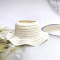 Leak-proof papyrus straw baby sunhat in beige with height size M