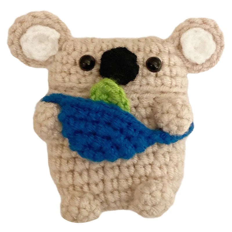 Handmade knitted koala bear backpack design protective case for Apple AirPods